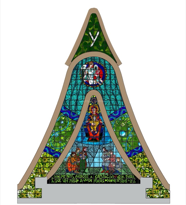 Catedral N. Sra. de Guadalupe — Vitral da Encarnação · Foz do Iguaçu (PR), imagem 2